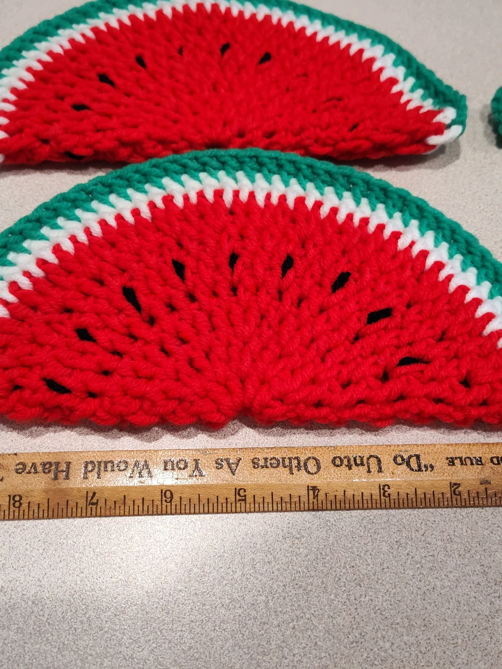 Handmade Crocheted Fruit Slice Coasters - Assorted Colors